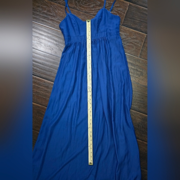 Felicity & Coco Blue Maxi Spaghetti Strap Long Dress Large - Picture 4 of 10